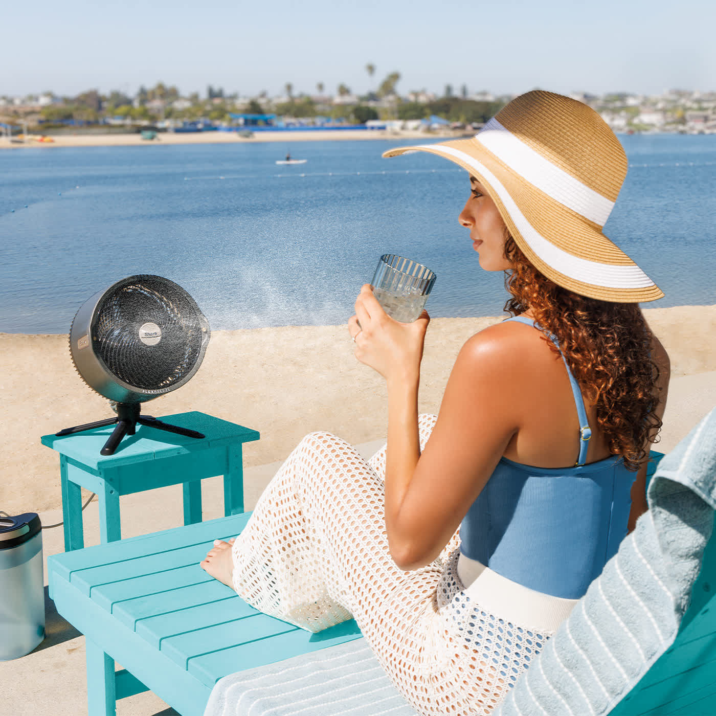 シャーク Shark FlexBreeze Pro Mist FA302J Shark FlexBreeze Pro Mist Indoor & Outdoor Fan & Outdoor Misting